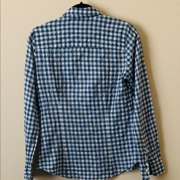 J Crew Gingham Perfect Fit Shirt Size 6 - Picture 2 of 3